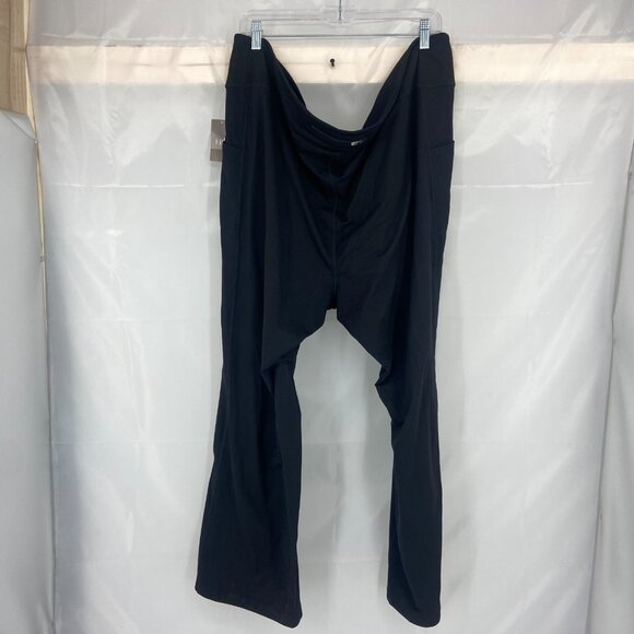 J Jill Fit Women 4X Performance Boot Cut Pants Pull On Solid Black Stretch NEW - Picture 3 of 10